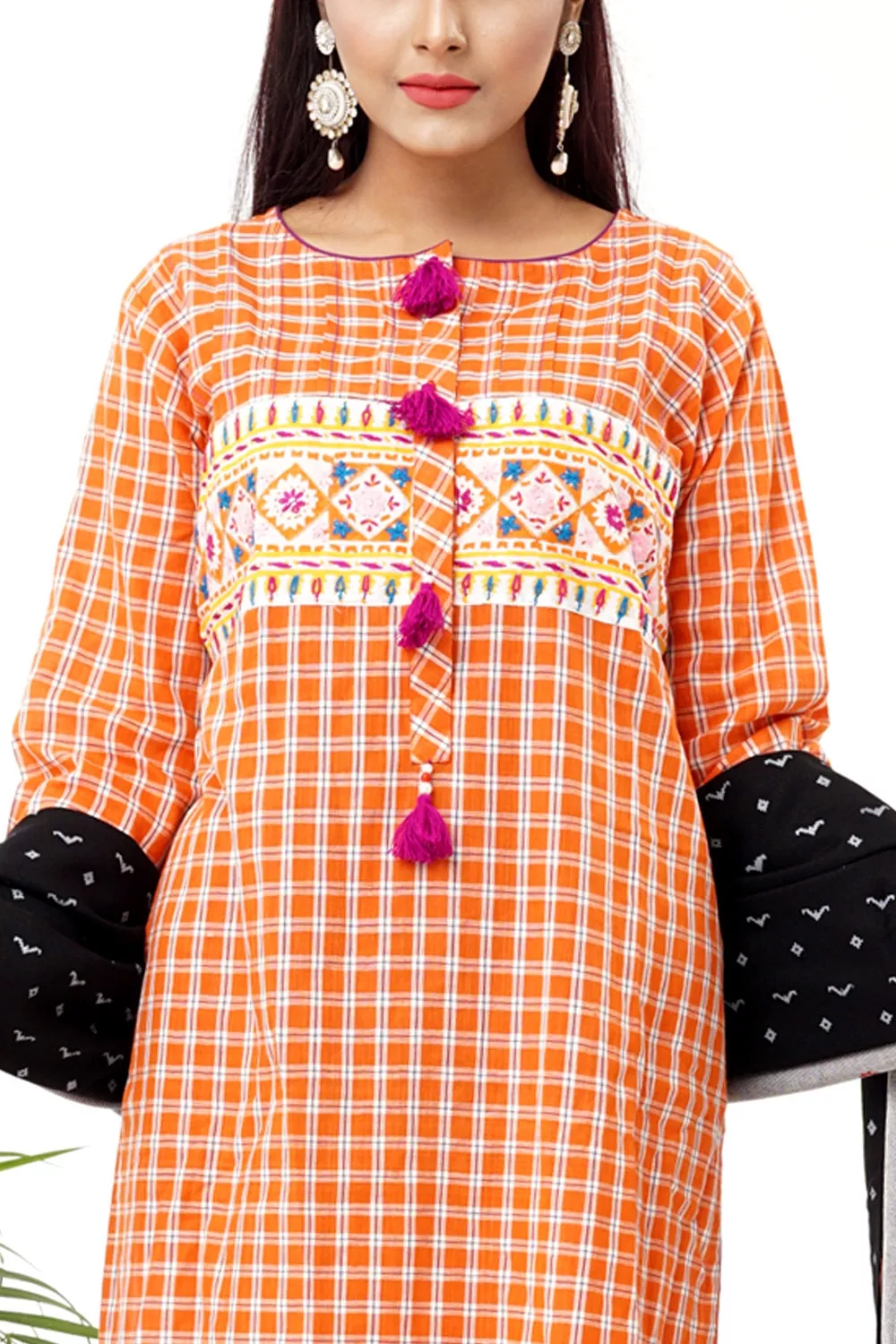 orange-check-kurti-for-women-s1_s99980